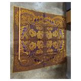 Purple and gold brocade shawl/wrap