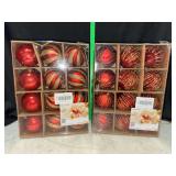 2 sets of nonshatter Christmas ornament balls