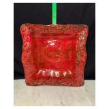 Mississippi pottery red G platter