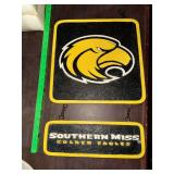 Southern Miss golden eagle outdoor hanging sign heavy molded resin composition