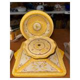 Temp-tations old world yellow ceramic oven ware