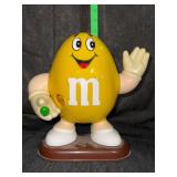 Vintage 1991 yellow M&M candy dispenser