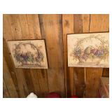 Pair of harvest fruit prints