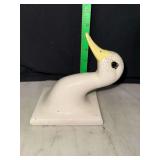 Vintage ceramic wall mount goose apron holder