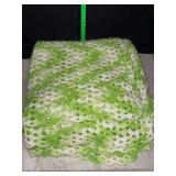 Green crochet blanket