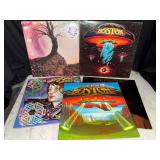 Vintage vinyl records- Todd Rundgren, Boston, Eric carmen and Trouble colored vinyl