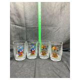 Set of 4 Disney 2000 Mickey Mouse Commemorative Glasses