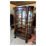 Beautiful antique oak China cabinet with unusual