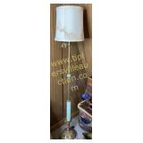 Vintage floor lamp with uranium glass details
