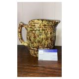 Sponge ware barrel pitcher chips on spout and