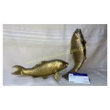 Pair of brass koi fish