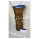 Face vase folk art pottery Hank Allred NC