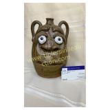 Face jug folk art pottery Mike Hanning
