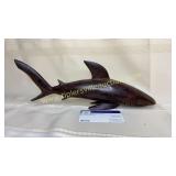 Shark wood carving