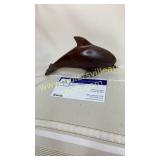 Dolphin wood carving
