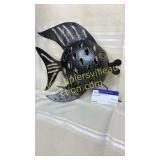 Metal art fish tea light