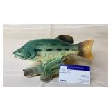 Vintage black bass planter