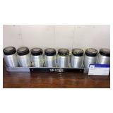 Vintage aluminum spice rack set