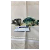 2 odd vintage fish salt and pepper shakers