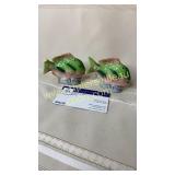 Green fish salt and pepper shakers