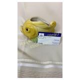 Vintage pottery yellow fish planter