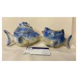 Vintage fish cream and sugar