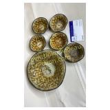 Vintage metal planters peanuts bowls