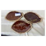 3 hull brown drip fish plates