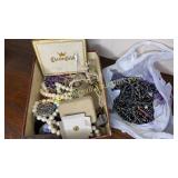 Sterling spoon, costume jewelry, watches, etc