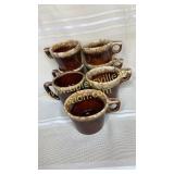Hull, mccoy and other brown drip coffee cups 7