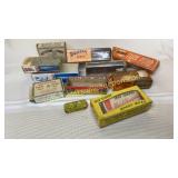 Group of vintage fishing lures boxes most are