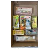 Group of vintage Heddon, devils horse,