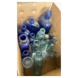 Old cobalt bottles and others