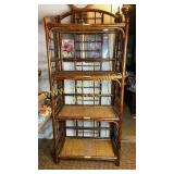 Rattan bakers rack