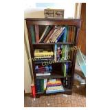 Bookcase with books