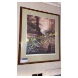 Signed and numbered fishing print