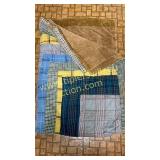 Home made quilt with corduroy back