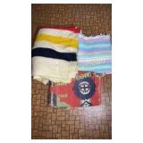 3 southwestern style blankets