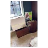 Storage boxes and exercise ball