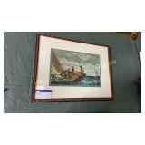 Framed Gloucester sailboat print