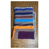 Homemade polyester patchwork quilt