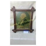 Vintage George Washington print in old frame