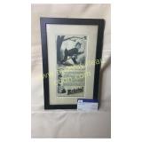 Framed Bristol fishing ad