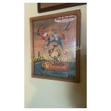 Framed vintage woody woodpecker puzzle