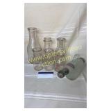 Milk bottles with wine bottle