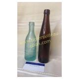 Very old Coca-Cola bottle and brown Millville