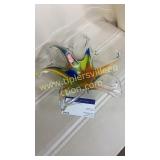 Open lace Murano art glass dish