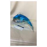Heavy art glass dolphin