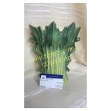 Mccoy pottery green vase broken on back side