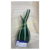 Hull pottery green stripe vase